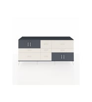 Hyperion Konsol 3 Raflı 7 Çekmeceli 4 Kapaklı 220x44x99 Antrasit-Antrasit/Aytaşı