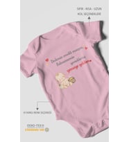 Dedeye ve Babaanneye Özel Kısa Kollu Bebek Body %100 Pamuk
