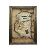 e38 EL İŞÇİLİĞİ TUNÇ ÇAĞI İDOLÜ KUMAŞ BOYAMA TABLO 70*50 CM -6439