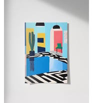 Çerçevesiz Poster Modernist Yansıma (Çok Renkli)