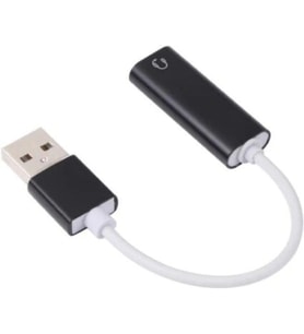USB den Mikrofonlu Kulaklık Çevirici (USB To 3.5 mm Jack) Playstation Uyumlu Bilgisayar Ses Kartı Kablosu 3.5 mm Jack (Dişi) Girişli Ses Adaptörü 7.1 Dönüştürücü PS3 PS4 PS5 Uyumlu (Beyaz)