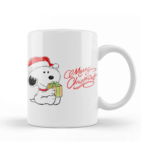 Yılbaşı Yeni Yıl Konseptli Snoopy Merry Christmas Kupa Bardak Porselen