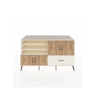Kronos Konsol 5 Raflı Tek Çekmeceli 4 Kapaklı 176x59x99 Aytaşı-Çam/Aytaşı