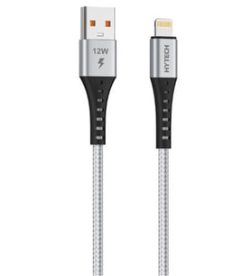Hytech HY-X331 1m 2.4A Lightning Silver Gri Data + Şarj Kablosu