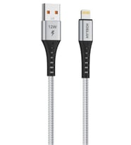 Hytech HY-X331 1m 2.4A Lightning Silver Gri Data + Şarj Kablosu
