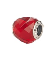 Nur Silver Pandora Model Murano Kırmızı Kalp Gümüş Charm