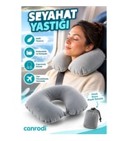 Şişme Seyahat Boyun Destek Yastığı – Hafif Katlanabilir Ergonomik Tasarım