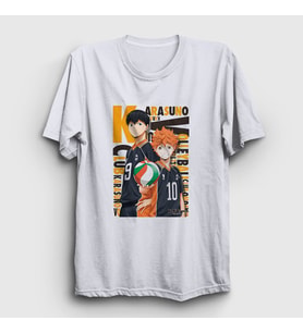 Presmono Unisex Beyaz Team Karasuna Voleybol Anime Haikyu T-Shirt 237817tt