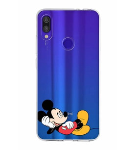 Xiaomi Redmi Note 7 Pro Uyumlu Kapak Mickey Mouse Tasarımlı Şeffaf Silikon Kılıf