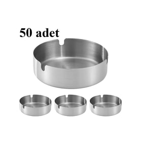 Çelik 50 Adet 10 cm. Büyük Kafe Restaurant Lokanta Kül Tablası Küllük cin545-50
