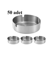 Çelik 50 Adet 10 cm. Büyük Kafe Restaurant Lokanta Kül Tablası Küllük cin545-50