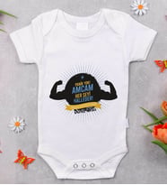 BK Kids İsimli Amcam Her Şeyi Halleder Tasarımlı Bebek Body Zıbın - Model 1