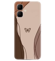 Infinix Smart 10 Kılıf Boutique Baskılı Resimli Kahve Kelebek Pcode -038