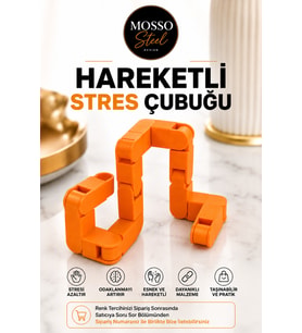 Hareketli Stres Çubuğu – Katlanabilir Fidget Oyuncak Dönüşebilen Hareketli Stres Çubuğu