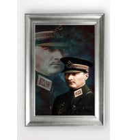 Gümüş Çerçeveli Atatürk Tablo cv743