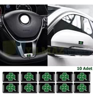 Alfa Romeo Yonca Torpido Direksiyon Jant Logo Damla Sticker 10 Adet ( 17 x 11 mm Ölçü )