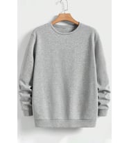 Unisex Bisiklet Yaka Sweatshirt (Gri)