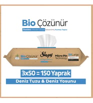 Sleepy Easy Clean Bio Çözünür Deniz Tuzu Ve Deniz Yosunu Yüzey Temizlik Havlusu 3X50 (150 Yaprak)