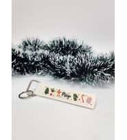 İsme Özel Kişiye Özel Mutlu Noeller Yılbaşı Temalı Happy New Year Design Anahtarlık
