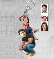 Kişiye Özel Aile Ahşap Anahtarlık-10