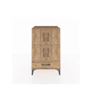 Hyperion Komodin 4 Raflı Tek Çekmeceli 4 Kapaklı 60x44x96 Çam-Çam