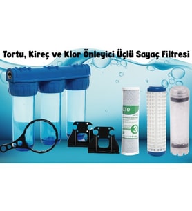 Sulook Şebeke Girişi 3 Aşama Su Arıtma Cİhazı Kireç Klor Küf Pas Tortu Tutcu Sistem