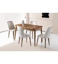 Venüs Milano MDF Mutfak Masa Sandalye Takımı 80x130  (Kahverengi)