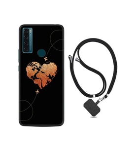 Tcl 20 Se Uyumlu Excode Silikon Ipli Boyun Askılı Desenli Plane Heart 1721