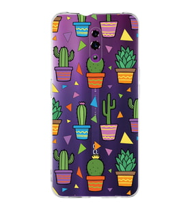 PrintiFy Reno 4  ile Uyumlu 1mm Slim Fit Water Color 4 Baskılı Şeffaf  Kılıf