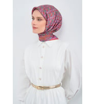 Armine Saf İpek Sura Eşarp-2026 İlkbahar-Yaz- 951800D (Kırmızı)