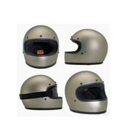 Motosiklet Retro Kask Harley Cafe Racer Vespa Modüler ve Anti UV Gözlüklü Motor Kaskı Gray