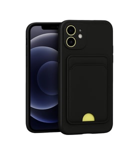iPhone 11 Kılıf Kelvin Kartvizitli Silikon - Siyah