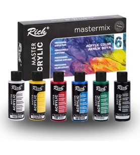 Lexroo Mastermix Profesyonel Akrilik Boya 60cc 6 Ren