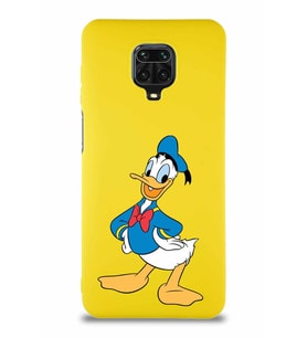 Xiaomi Redmi Note 9S Soft Premier Kapak Donald Duck-C Tasarımlı Silikon Kılıf - Sarı (Şeffaf)