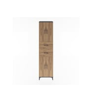 Hyperion Dolap 3 Raflı 2 Çekmeceli 4 Kapaklı 60x44x243 Antrasit-Çam