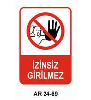 İŞ GÜVENLİĞİ UYARI LEVHASI 1 ADET PVC 21 X 29CM