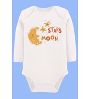 Organik Baskılı Pamuklu Unisex Bebek Body UZUNKOLE85