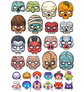 Farklı Yüzler Sticker Set 26 Parça Telefon, Tablet, Defter, Laptop Sticker