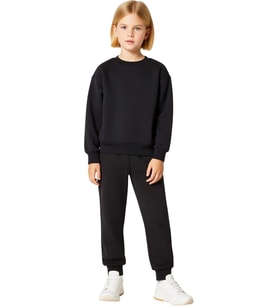 Genç Kızlar İçin Şardonlu Pamuklu Regular Fit Sweatshirt ve Eşofman Altı Takımı Kaliteli Şık