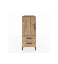 Hyperion Komodin 2 Raflı 2 Çekmeceli Tek Kapaklı 44x44x106 Çam-Çam