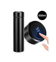 Tohana Dijital Sıcaklık Göstergeli Çelik Termos 500 ml 75251 (Siyah)