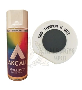 Akçalı Akrilik Sprey Boya TAMPON KOYU GRİ 400 ml - 609