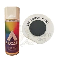 Akçalı Akrilik Sprey Boya TAMPON KOYU GRİ 400 ml - 609