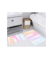 Rovigo Home Dijital Baskılı 2'li Banyo paspas Takımı RVG5263 (Pembe)
