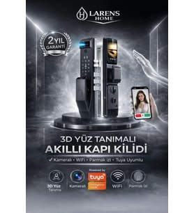 Novarex Pro Akıllı Kapı Kilidi – Yüz Tanıma, Parmak İzi, Şifre, Kart ve Tuya Uygulama Destekli