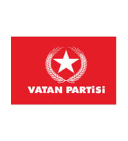 Masa Üstü Vatan Partisi Bayrağı 15x23cm Masa Bayrağı