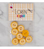 Crafts 8 Li Sarı Yuvarlak Düğme - 455