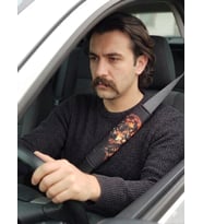 Dijital Baskılı Emniyet Kemeri Pedi, Kurt Tasarımlı, 26 cm, Yumuşak Süngerli Kumaş, Universal, 2 Adet