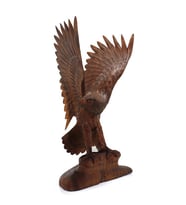 Dekoratif Teak (Tik) Ağacı Kartal Biblo 50 cm El İşi (Kahverengi)