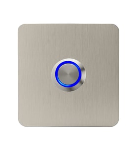 LOCKWAY Z403M Paslanmaz 304 Kare Zil butonu 70x70mm Mavi Renk